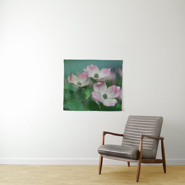 Blumen | Dogwood-Blüten Wandteppich (Beispiel (Horizontal))