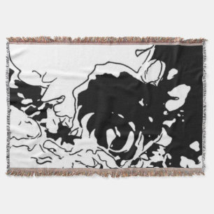 Blumen-Doodle Decke