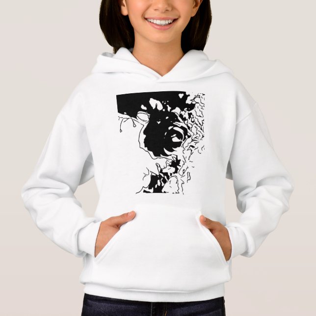Blumen-Doodle Hoodie (Vorderseite)
