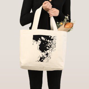 Blumen-Doodle Jumbo Stoffbeutel