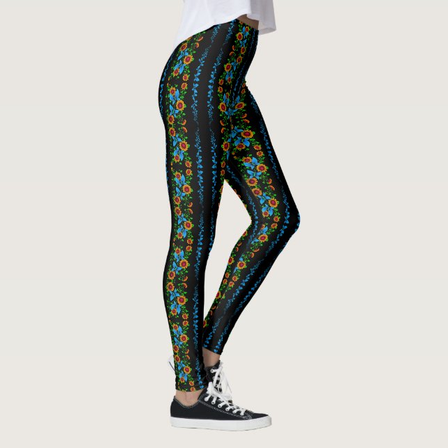Blumen-Doodle Leggings (Rechts)