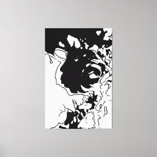 Blumen-Doodle Leinwanddruck