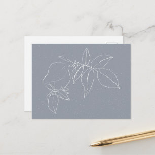 Blumen-Doodle Postkarte
