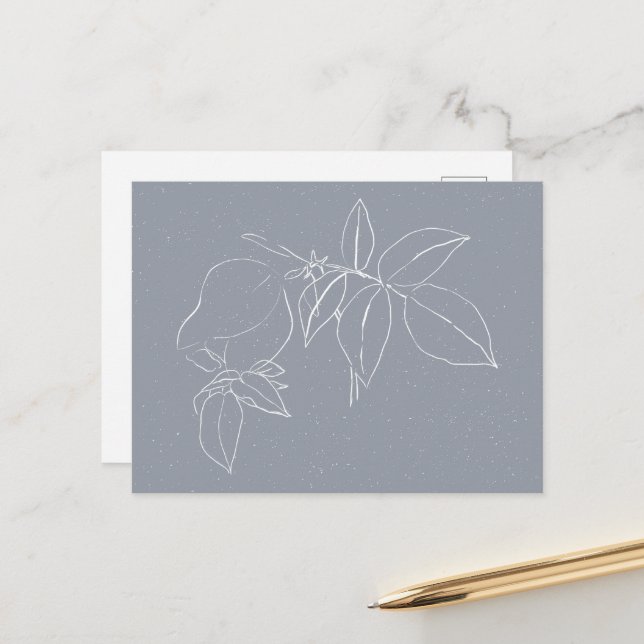 Blumen-Doodle  Postkarte (Vorderseite/Rückseite Beispiel)