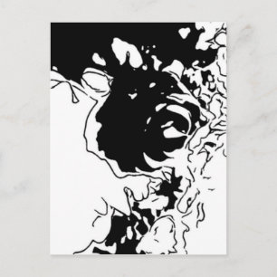 Blumen-Doodle Postkarte