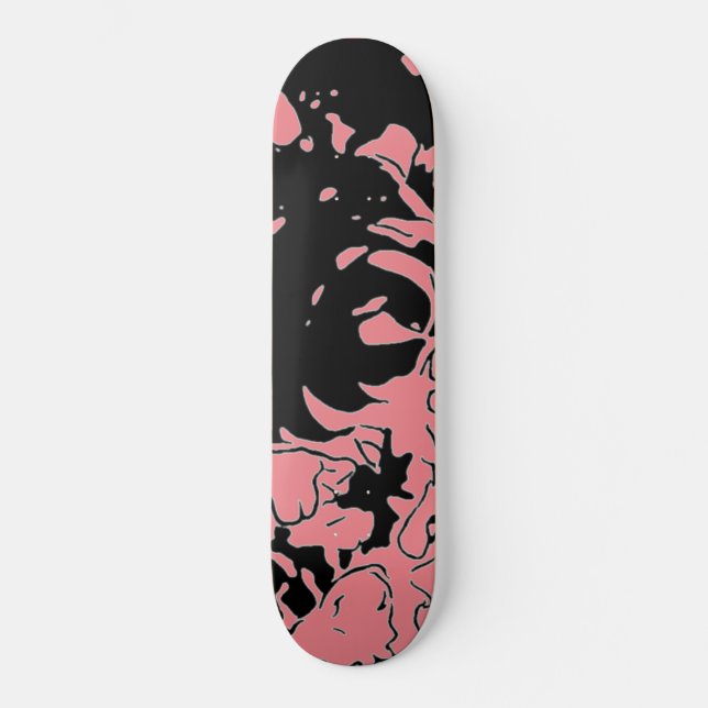 Blumen-Doodle Skateboard (Vorderseite)