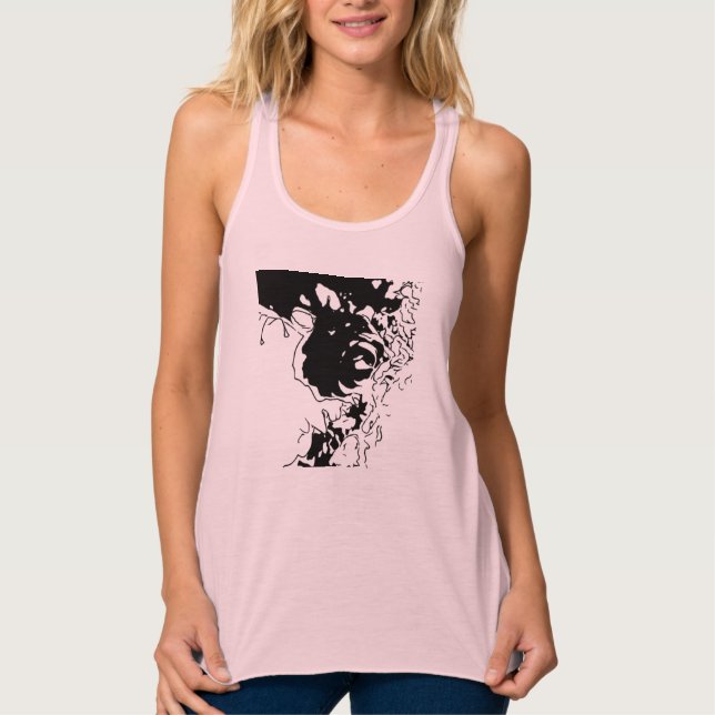 Blumen-Doodle Tank Top (Vorderseite)