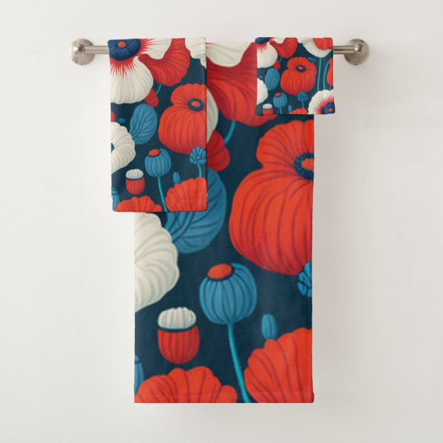 Blumen-Duschvorhang Badhandtuch Set (Insitu)
