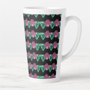 Blumen Edelsteine Milchtasse