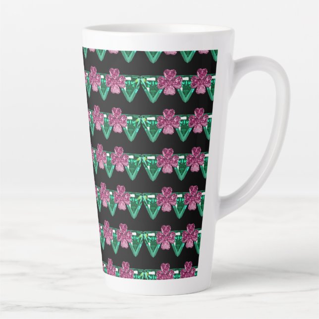 Blumen Edelsteine  Milchtasse (Rechts)