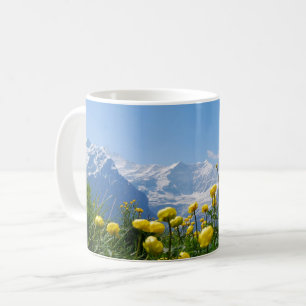 Blumen Eiger Monch Schweizer Alpen Kaffeetasse