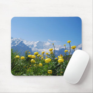 Blumen   Eiger Monch Schweizer Alpen Mousepad