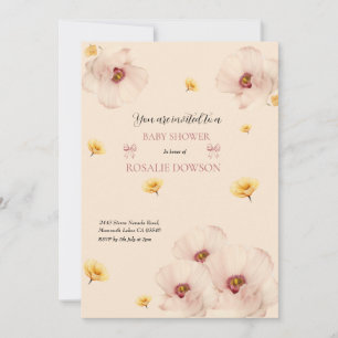 Blumen-Einladung zur Babyparty Einladung