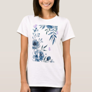 Blumen-Eleganz-T-Shirt – Sanfte Pastellblüten  T-Shirt