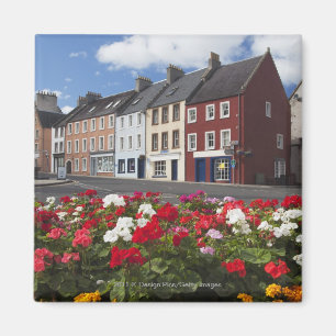 Blumen entlang einer Straße in einem Wohnbereich Magnet