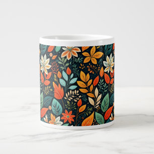 Blumen Exotische Blumen Muster Jumbo-Tasse