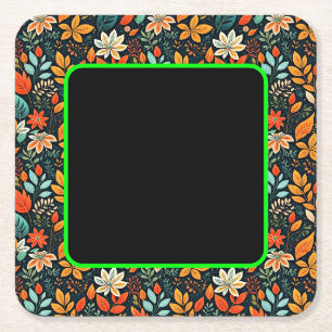 Blumen Exotische Blumen Muster Rechteckiger Pappuntersetzer