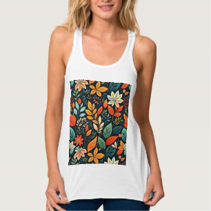 Blumen Exotische Blumen Muster Tank Top