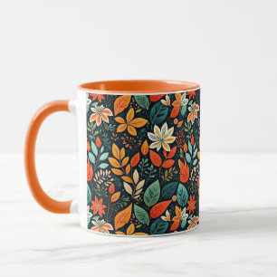 Blumen Exotische Blumen Muster Tasse