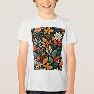 Blumen Exotische Blumen Muster Tri-Blend Shirt