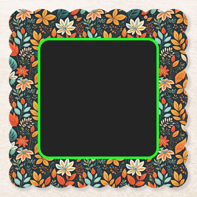 Blumen Exotische Blumen Muster Untersetzer (Vorderseite)
