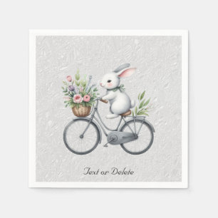 Blumen-Fahrrad-Hasen-Servietten Serviette