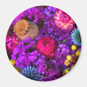 Blumen fallen lila-blaurosa Goldblume Magnet