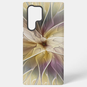 Blumen-Fantasie Gold Aubergine Abstrakte Fraktal-K Samsung Galaxy Hülle
