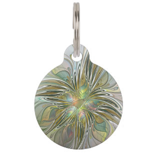 Blumen-Fantasie Moderne Fraktal-Kunst-Blume mit Go Haustiermarke