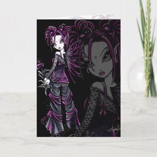 Blumen-Fee-Karte "Heide" rosa Valentines Tages Feiertagskarte