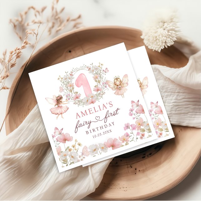 Blumen-Feengarten-Geburtstagsservietten Serviette (Von Creator hochgeladen)
