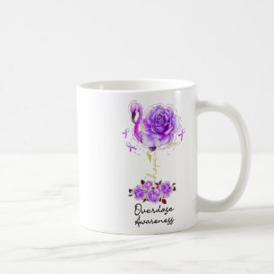 Blumen Flamingo Hoffnung Lila Band Überdosis Bewus Kaffeetasse