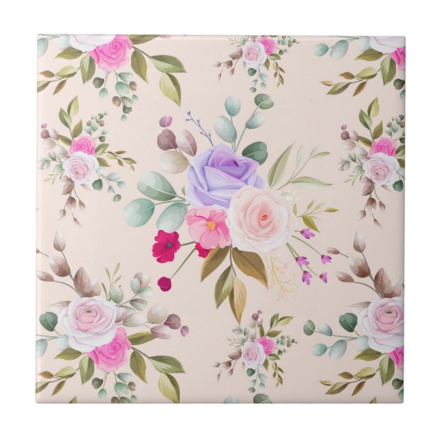Blumen Fliese (Vorderseite)
