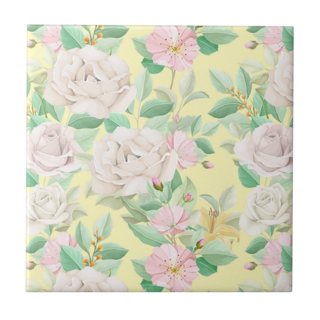 Blumen Fliese (Vorderseite)