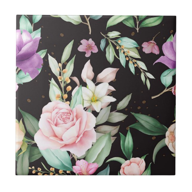 Blumen Fliese (Vorderseite)