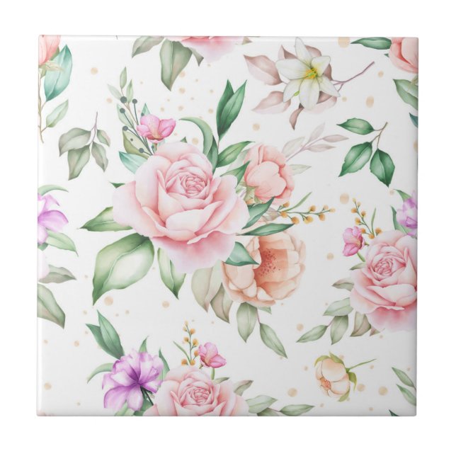 Blumen Fliese (Vorderseite)