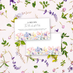 Blumen floral - Rezept für die zukünftige Braut Begleitkarte