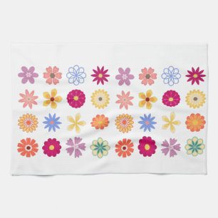 Blumen floral, Vintage-Blumen, Garten floral Geschirrtuch