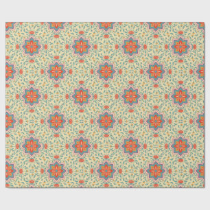 Blumen-Folk-Muster-Geschenkpapier Geschenkpapier