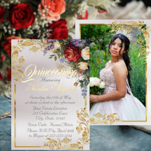 Blumen-, Foto- & Goldrahmen - Pearl Quinceanera