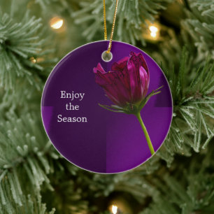 Blumen-Foto-Ornament Keramik Ornament