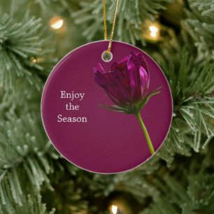 Blumen-Foto-Ornament Keramik Ornament