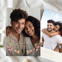 Blumen Foto subtile Rahmen Save the Date Hochzeit