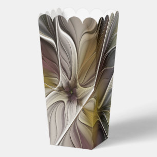 Blumen-Fraktal, Fantasie-Blume mit Erdtönen Geschenkschachtel