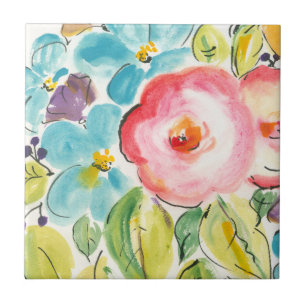 Blumen-Freude II Fliese