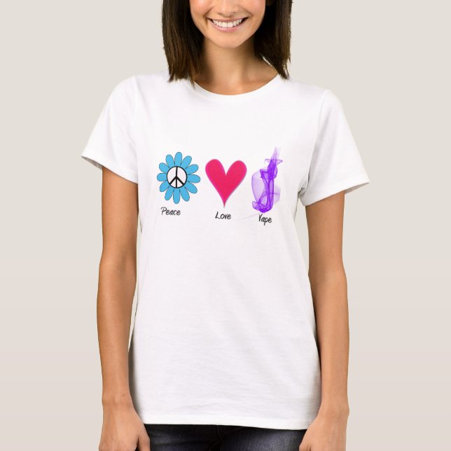 Blumen-FriedensLiebe Vape T-Shirt (Vorderseite)