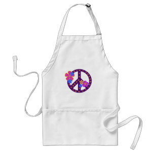 Blumen-Friedenssymbol-T - Shirts und Geschenke Schürze