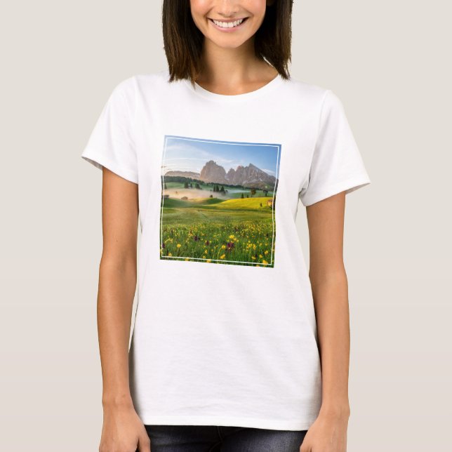 Blumen | Frühjahrsalpe di Siusi Langkofel T-Shirt (Vorderseite)
