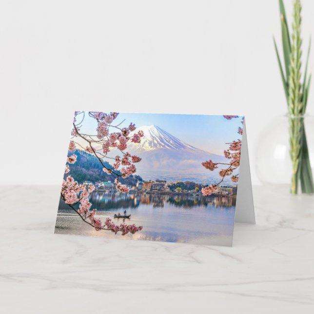 Blumen | Frühjahrskirsche blüht Japan Karte (Vorderseite)