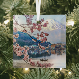 Blumen   Frühjahrskirsche blüht Japan Ornament Aus Glas